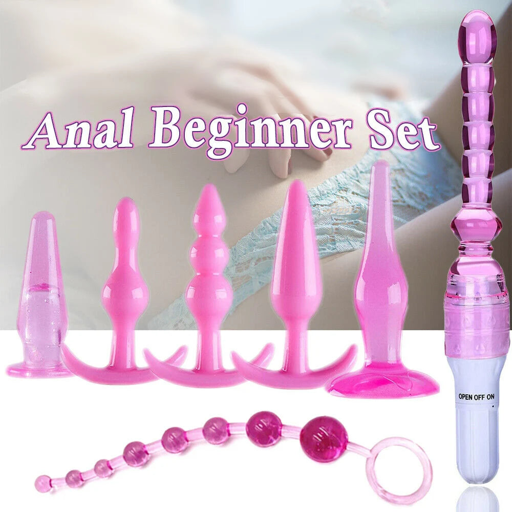 7pcs Set Vibrator Dildos Anal Beads Butt Plug Adult Exotic Sex Toys For Women Couples Vaginal Clitoris Stimulator Goods Products